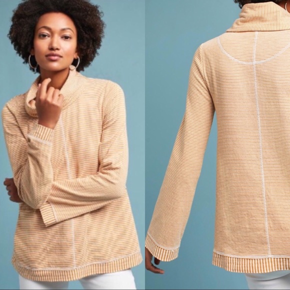 Anthropologie Tops - Anthropologie Maeve Striped Cowl Neck Tunic